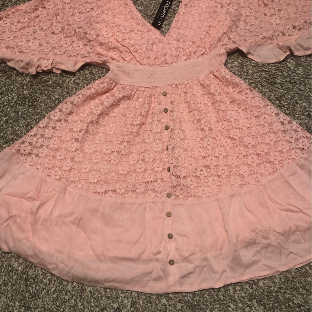 Papermoon Pink Lace Mini Dress - Picture 5 of 14